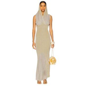 ISA BOULDER Lowhood Maxi Dress in Seafoam XSmall New Womens Hand Knit